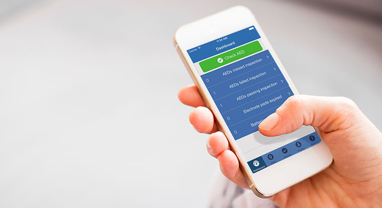 Plus Trac – Die Überwachungsapp für AEDs Plus Trac – Die Überwachungsapp für AEDs
