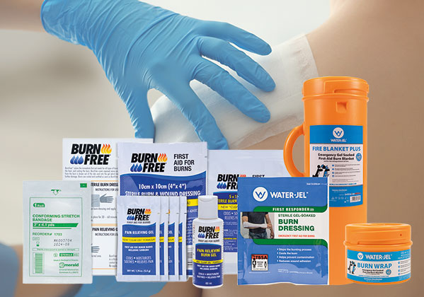 Neu im Sortiment: Verbrennungsbehandlung von WaterJel und Burnfree