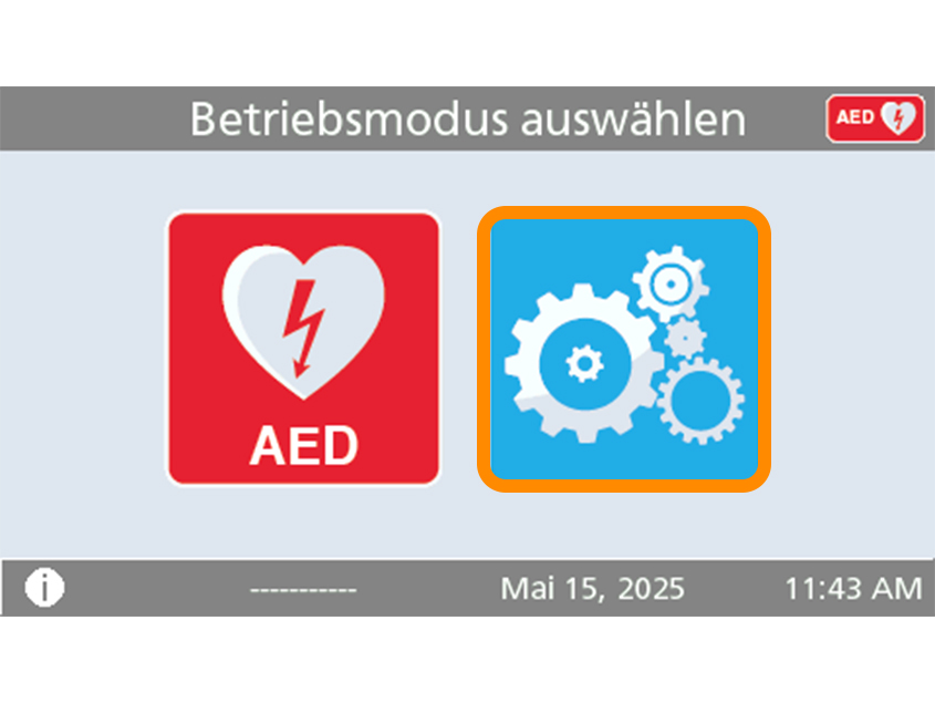 Symbol "Gerätekonfiguration" drücken
