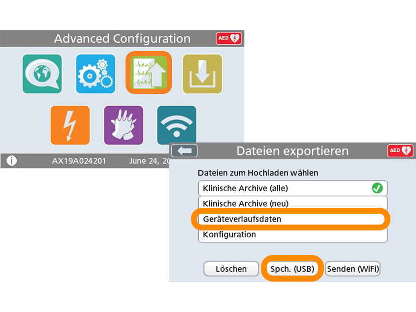 Auf "Dateien exportieren" drücken