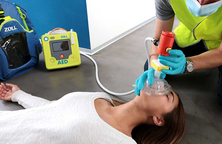 Oxylator im Einsatz